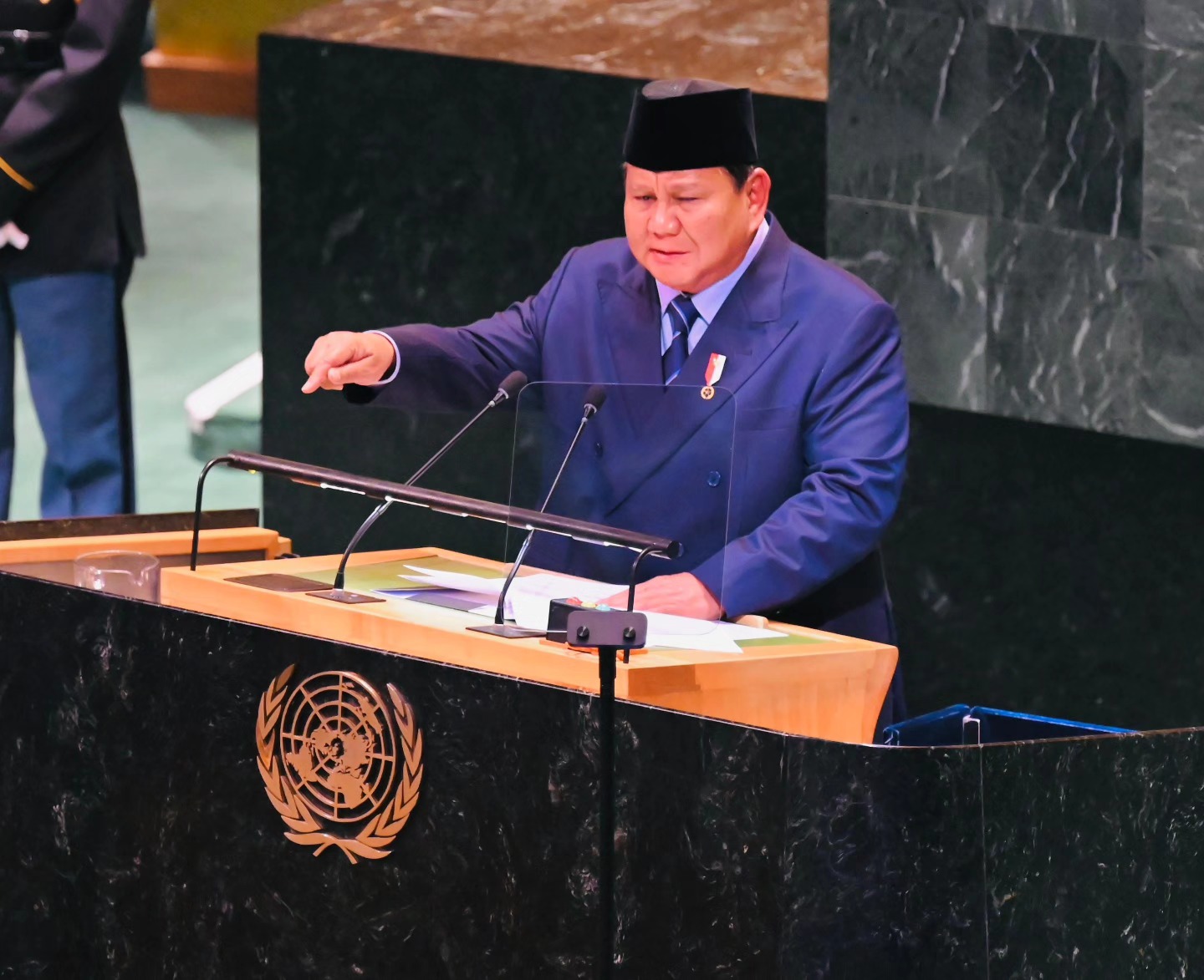 Prabowo Subianto on Tuesday stunned delegates at the United Nations General Assembly by saying that guaranteeing Israel’s security was a key condition for lasting peace in the Middle East