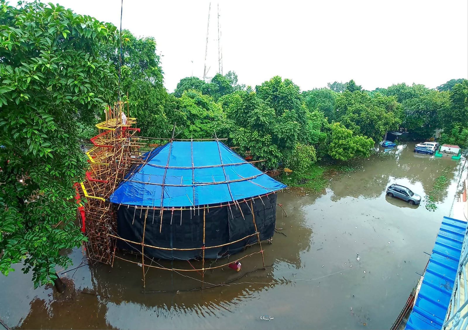 Kolkata, where heavy downpour and thunderstorms occurred on Tuesday, leaving the city paralysed.