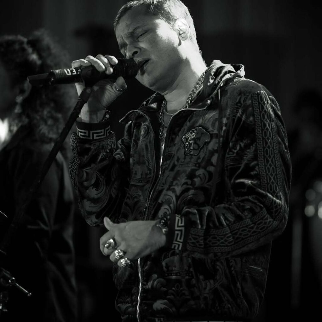 Zubeen Garg singing at a concert