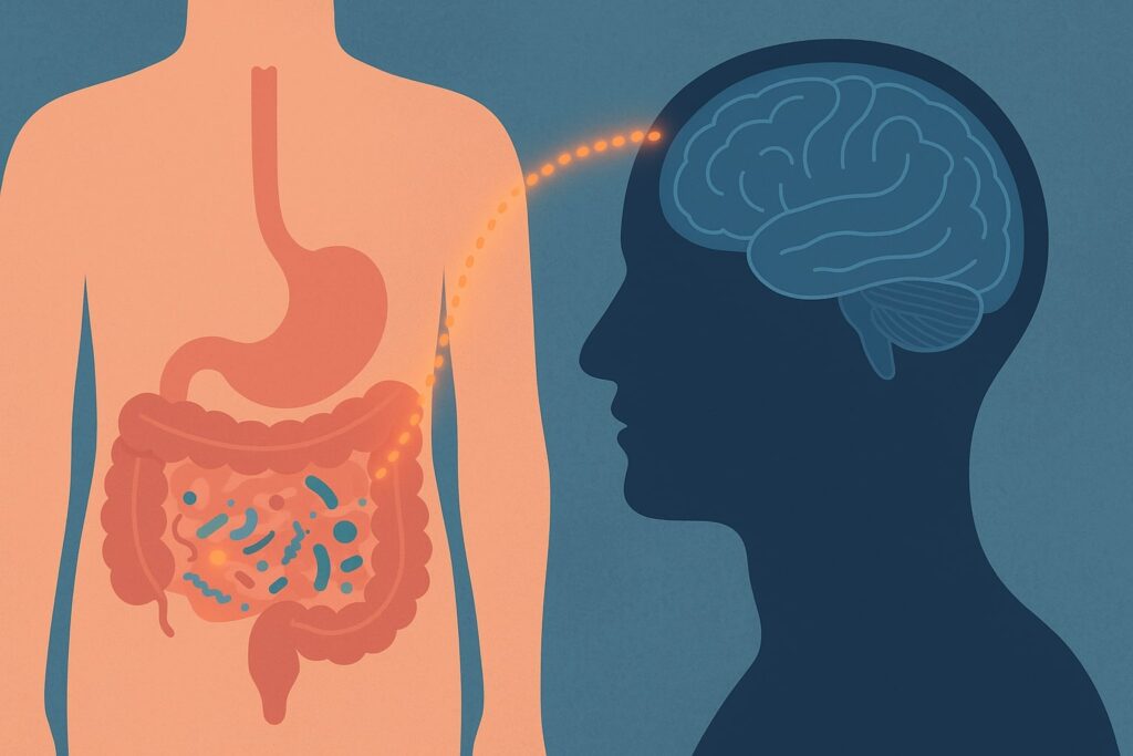 An AI-Generated image showing link between the gut and brain.