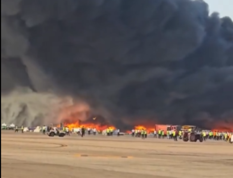 A major fire broke out in the cargo area of Hazrat Shahjalal International Airport in Bangladesh’s capital Dhaka, on Saturday