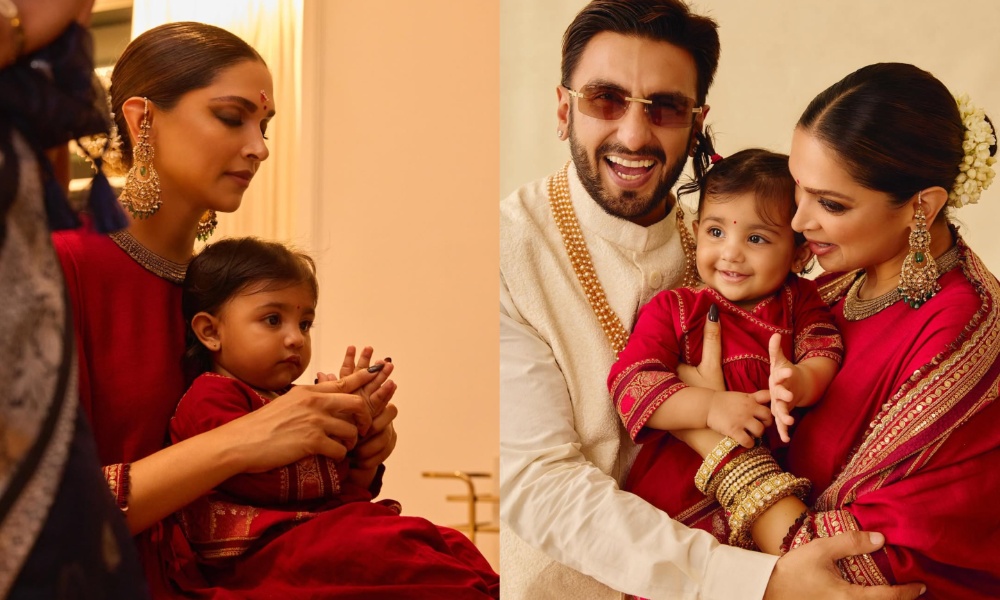 Deepika Padukone and Ranveer Singh reveled their daughter's face for the first time in Diwali.