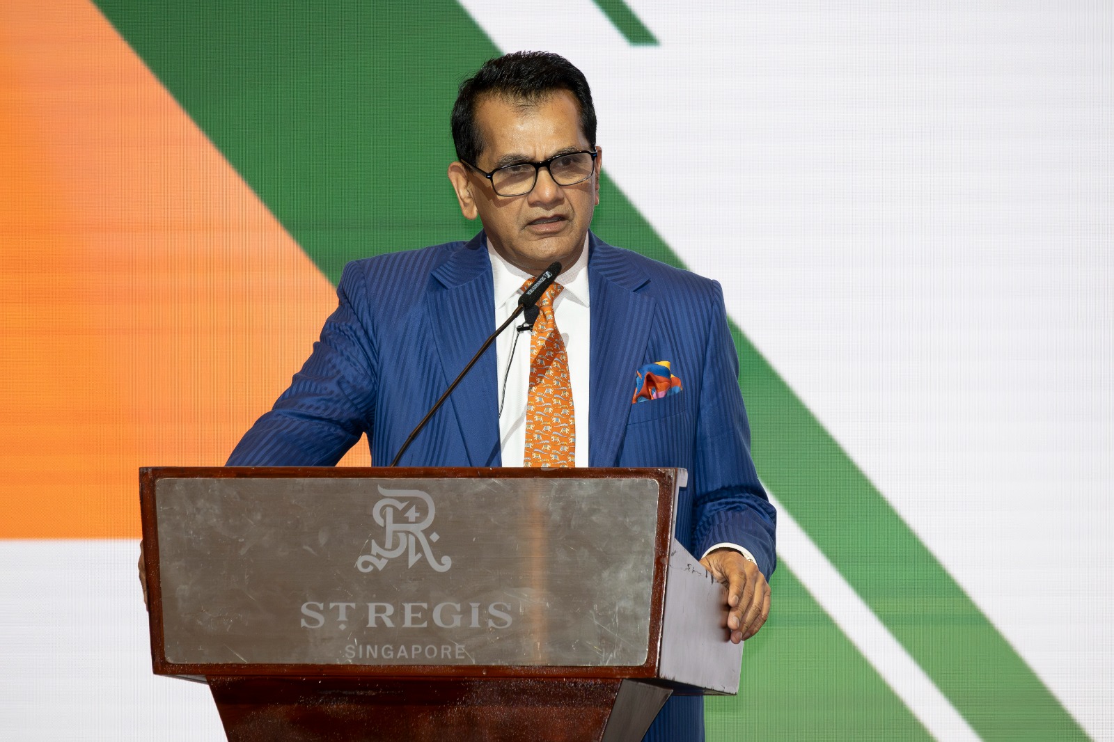 Amitabh Kant, former CEO of NITI Aayog, speaks in Singapore