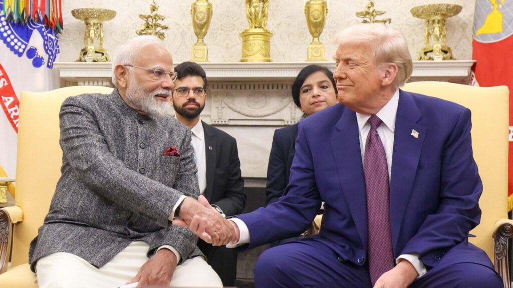 Prime Minister of India Narendra Modi with US President Donald Trump