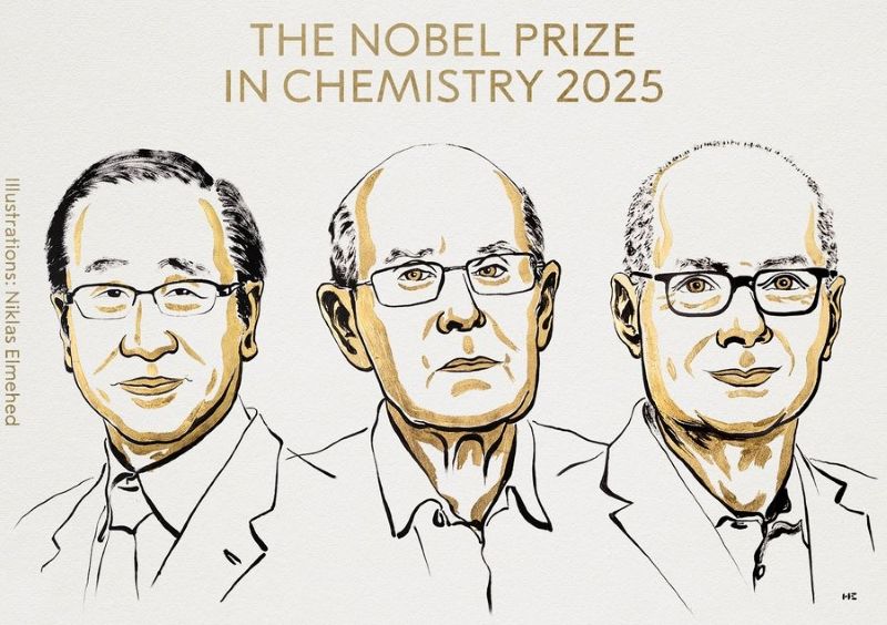 Scientists Susumu Kitagawa, Richard Robson and Omar Yaghi have won the Nobel Prize in Chemistry for developing a new form of molecular architecture