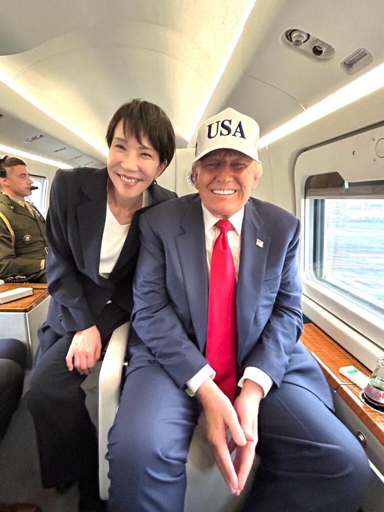 Prime Minister of Japan Sanae Takaichi — the country’s first female head of state — with US President Donald Trump during the latter’s Asia trip