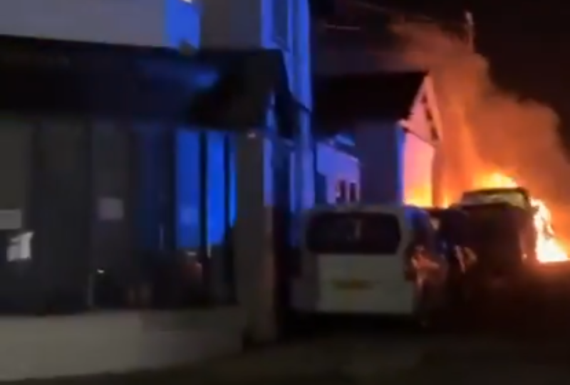 A mosque in Peacehaven, East Sussex, was set on fire late Saturday while two people were still inside, in what police are investigating as a suspected hate crime.