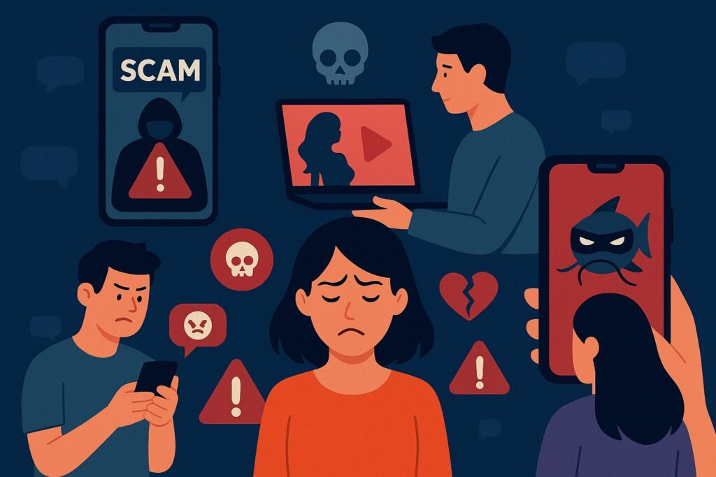 An image showing the danger of social media. AI Generated Image.