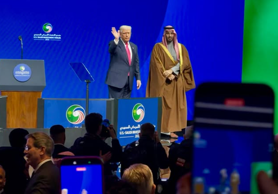 Kennedy Center Chairman and President Donald J. Trump and Saudi Arabia’s Crown Prince Mohammed bin Salman on the Eisenhower Stage for the US-Saudi Investment Forum