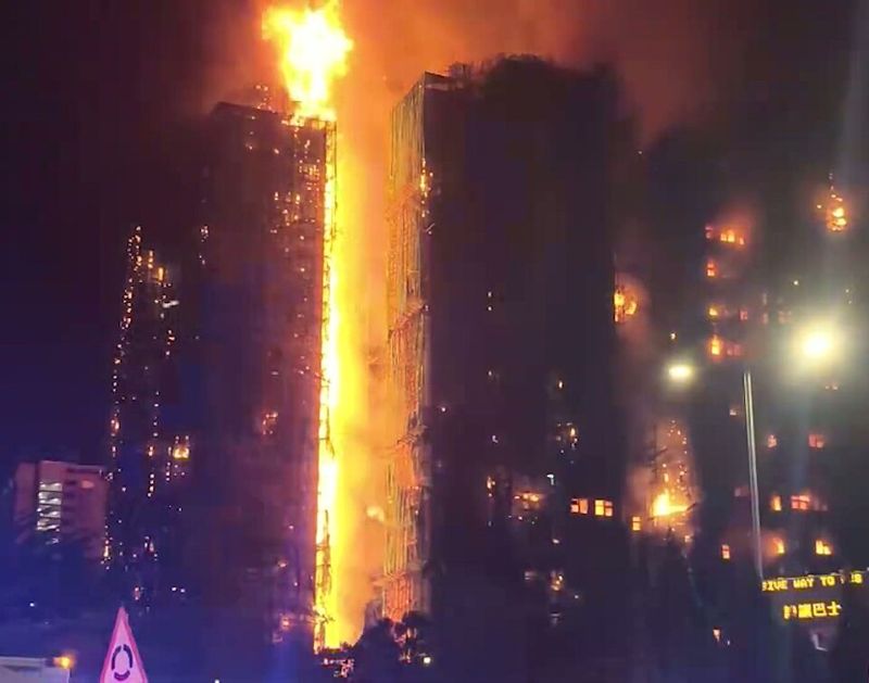 The death toll in the Hong Kong high-rise housing complex blaze touches 94