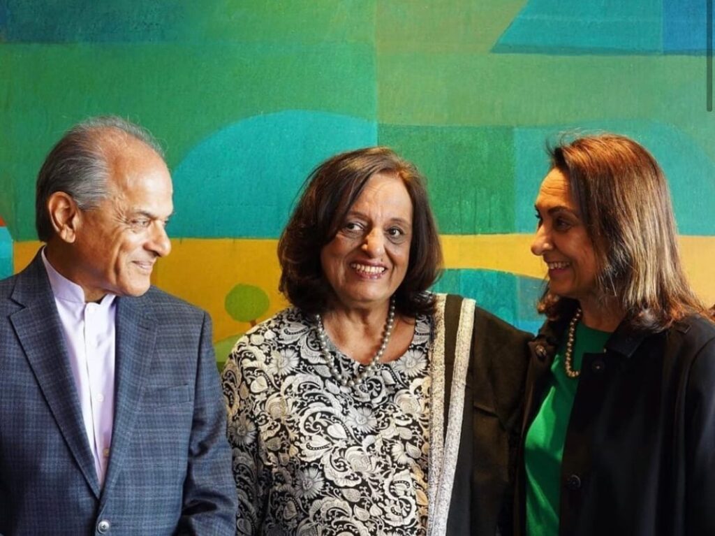 Indian restaurants in London - MW Eat co-founders Ranjit Mathrani and Namita Panjabi, with group director Camellia Panjabi (centre), in 2020