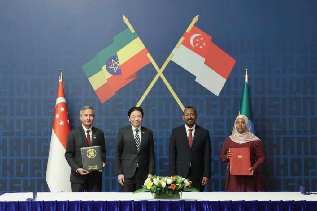 Singapore Foreign Minister Vivivan Balakrishnan with PM Wong in Ethiopia