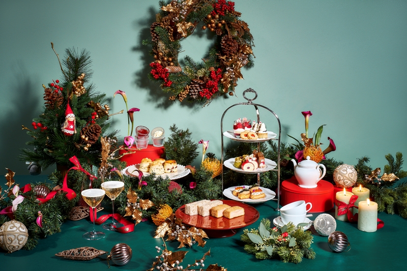 Festive Afternoon Tea at The Grand Lobby. Photo courtesy: Raffles Hotel Singapore