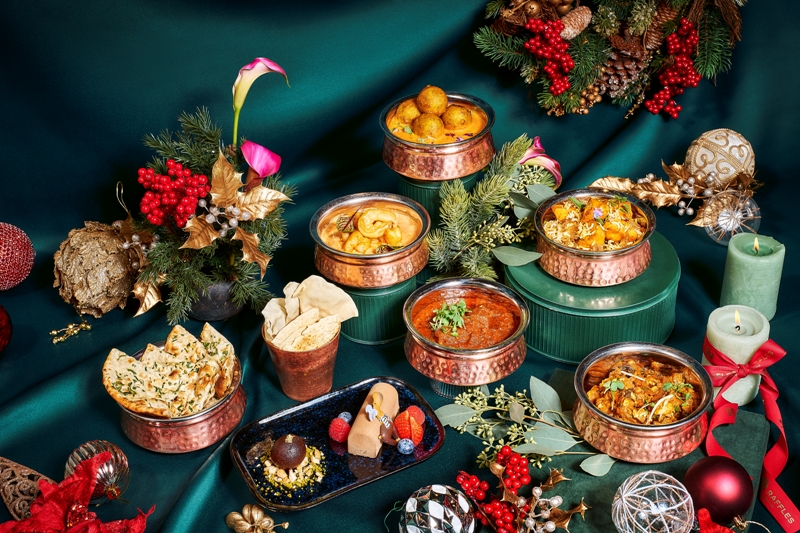 The Christmas Mera Dabba Menu at Tiffin Room. Photo courtesy: Raffles Hotel Singapore