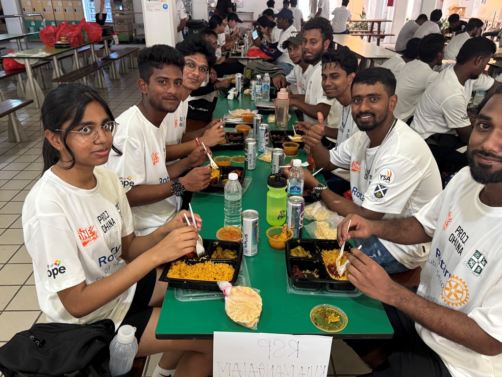 Team bonding in action.