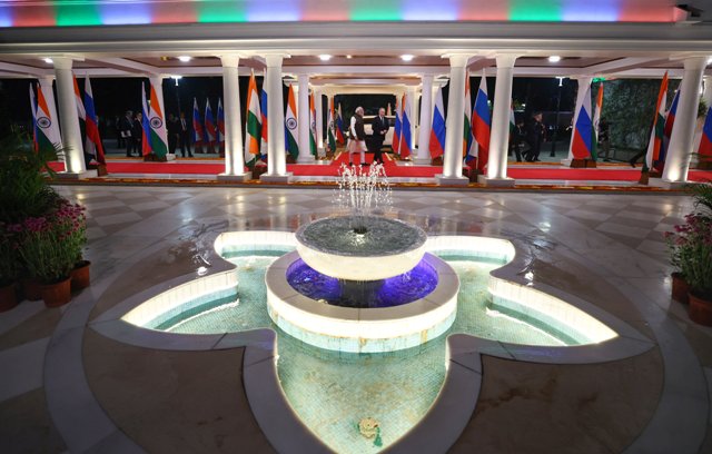 President Putin with PM Modi at 7 Lok Kalyan Marg